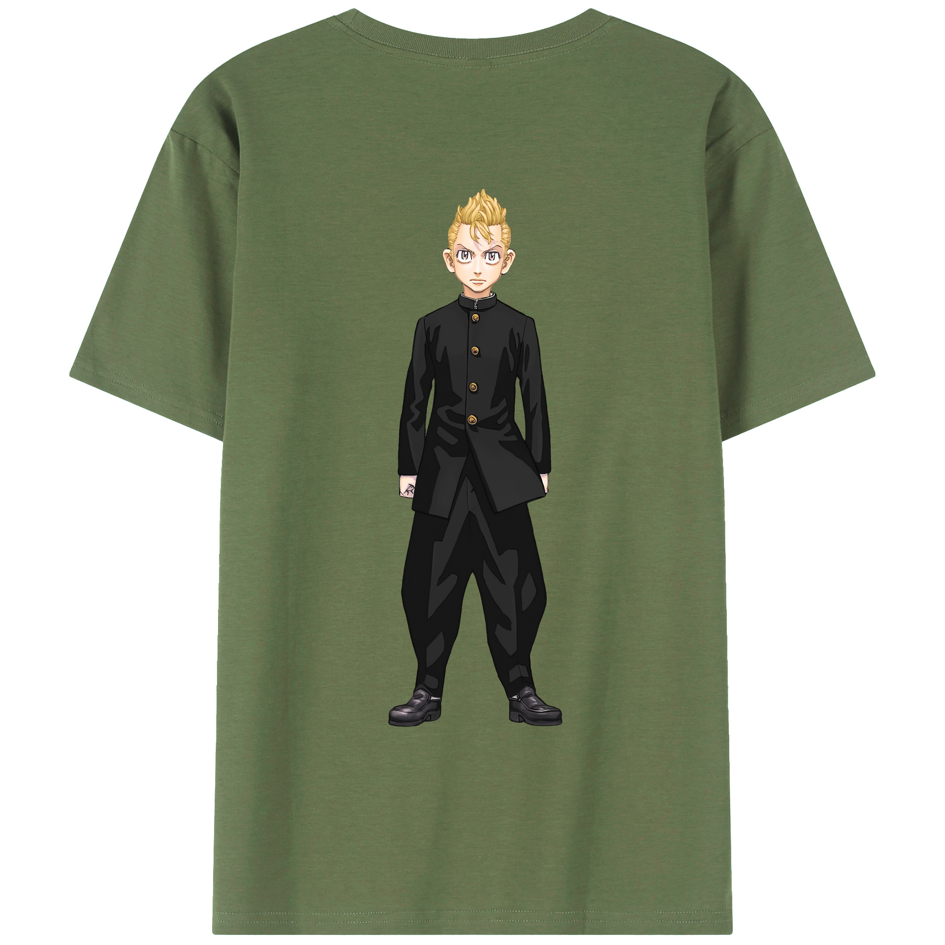 （画像用） 東京リベンジャーズ Tokyo Revengers 綿100％ メンズ半袖Tシャツ（バックプリント） 通気性